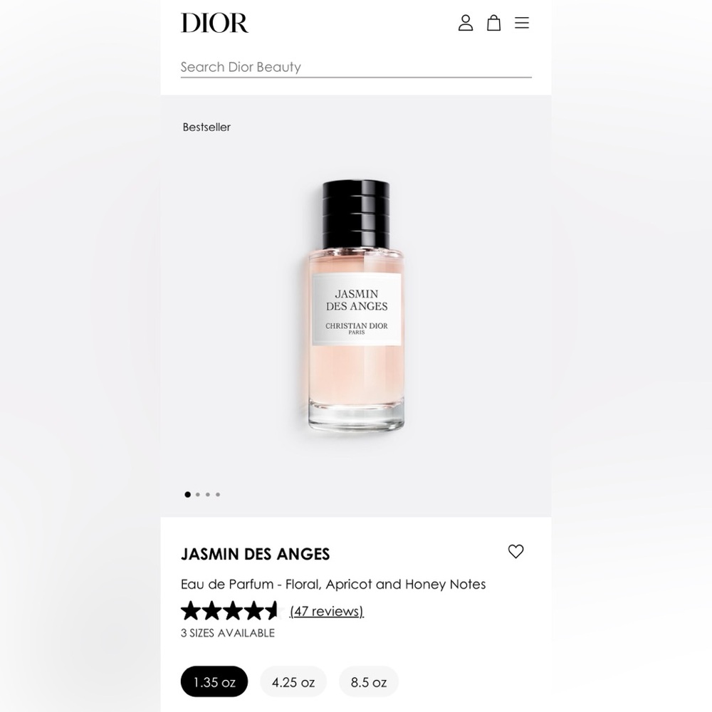 DIOR Jasmin Des Anges Eau de Perfume Christian Dior WAITLIST ITEM, 1.3 FL.OZ